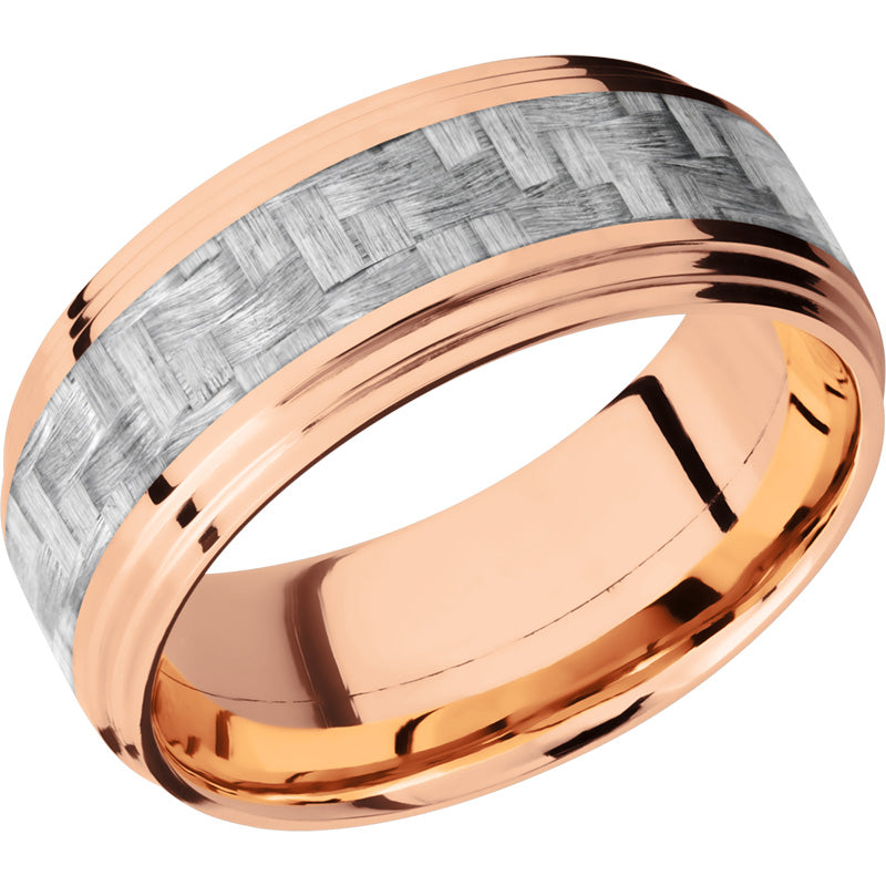 Lashbrook 14k Rose Gold 9mm Men's Wedding Band