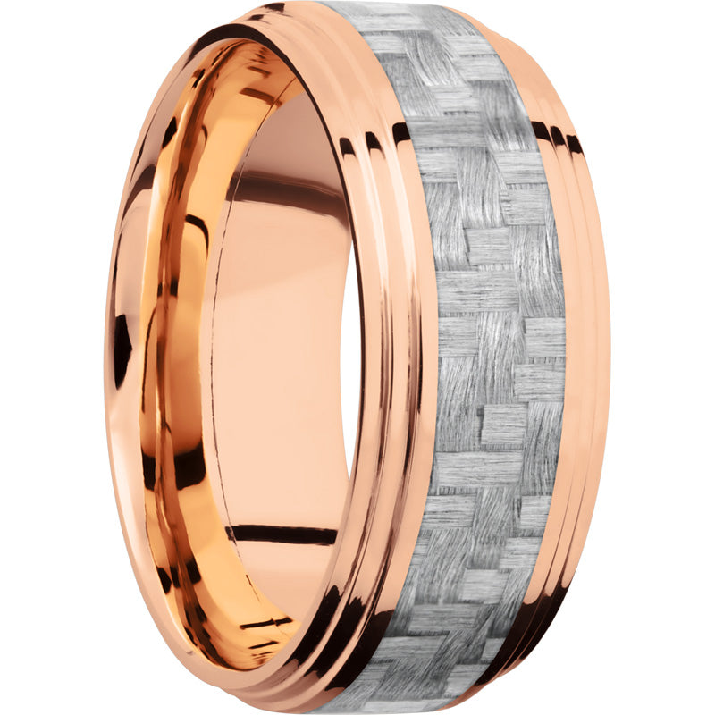 Lashbrook 14k Rose Gold 9mm Men's Wedding Band