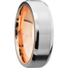 Lashbrook Rose & White Cobalt Chrome 7mm Men's Wedding Band