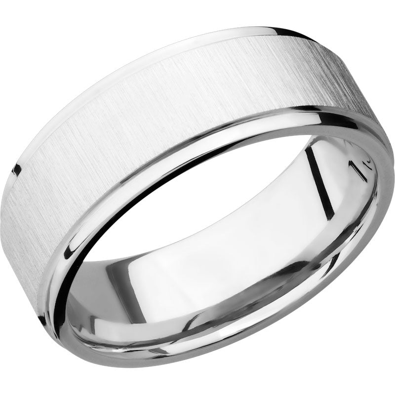 Lashbrook 14k White Gold 8mm Men's Wedding Band