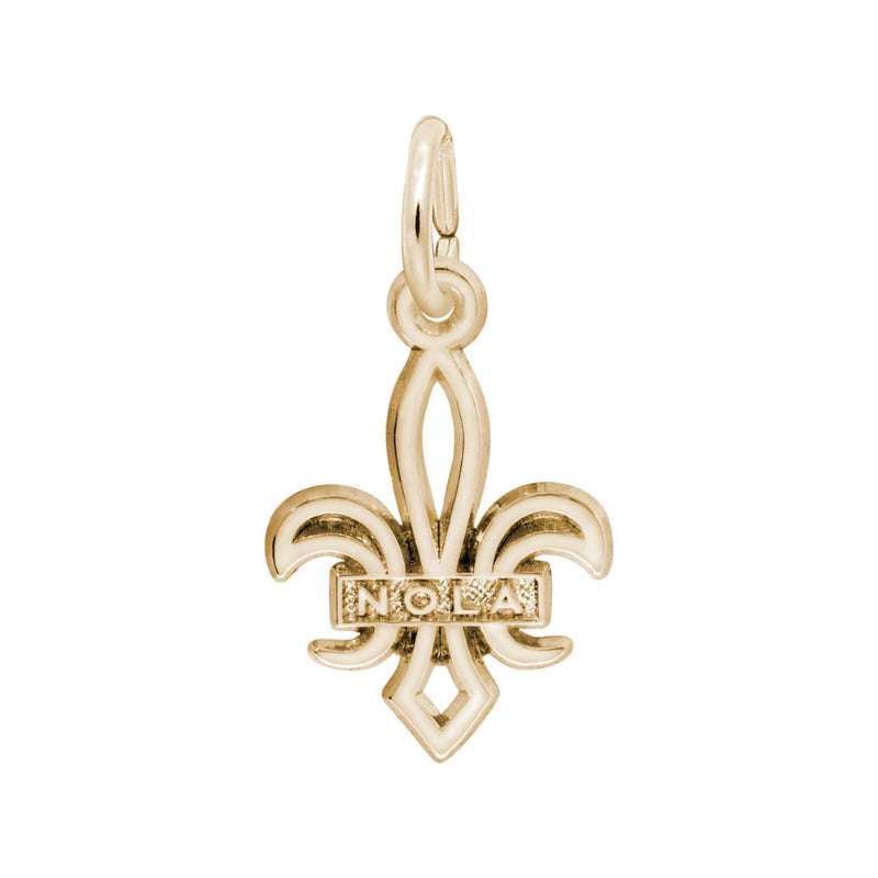 Rembrandt 14k Yellow Gold Fleur De Lis - Nola Charm