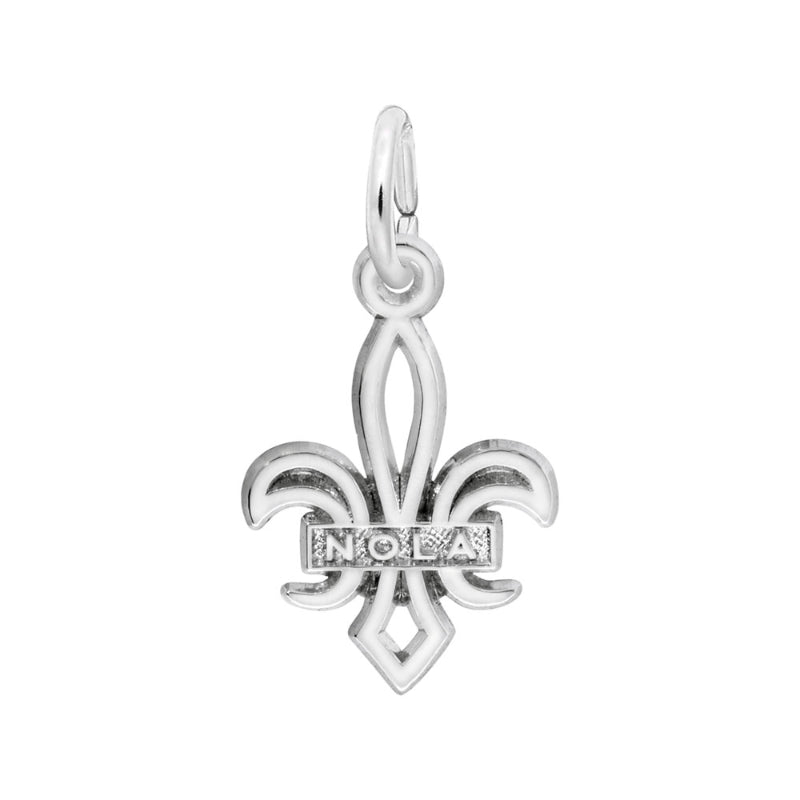 Rembrandt Sterling Silver White Fleur De Lis - Nola Charm