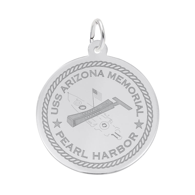 Rembrandt 14k White Gold Uss Arizona Memorial