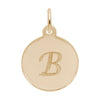 Rembrandt 10k Gold Yellow Petite Initial Disc - Script B