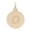 Rembrandt 10k Gold Yellow Petite Initial Disc - Script O