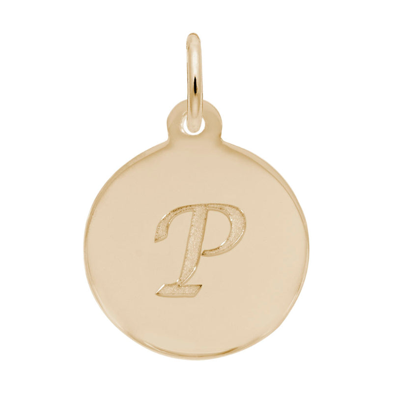Rembrandt Yellow Petite Initial Disc - Script P