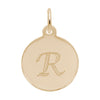 Rembrandt 10k Gold Yellow Petite Initial Disc - Script R