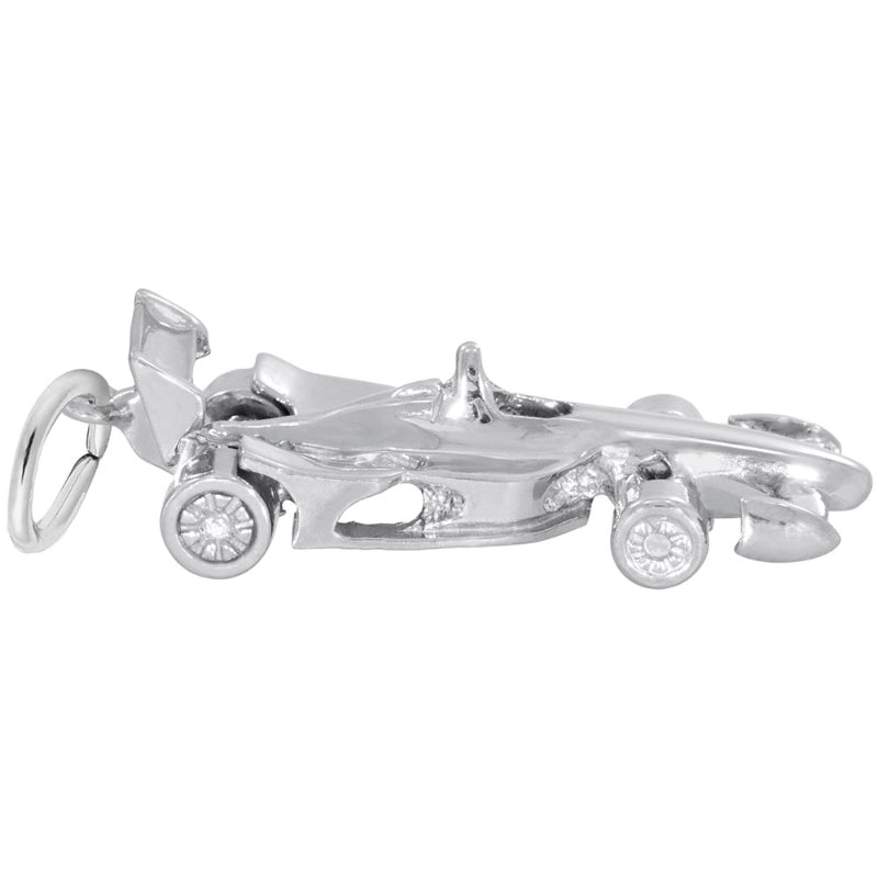 Rembrandt 14k White Gold Modern Open Wheel Race Car
