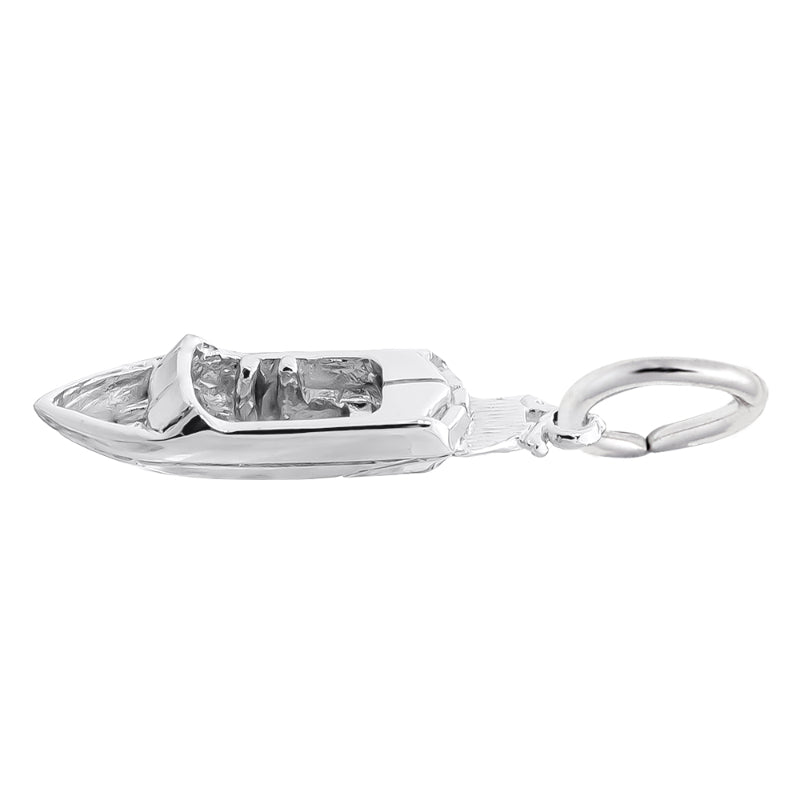 Rembrandt 14k White Gold Wakesurf Boat Charm