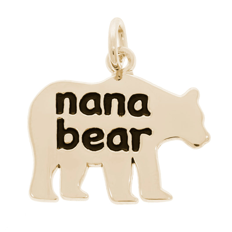Rembrandt Nana Bear 14k Yellow Gold Pendant