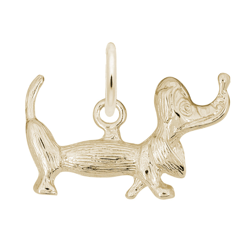 Rembrandt 14k Yellow Gold Dachsund Dog Charm