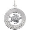 Rembrandt Sterling Silver White South Carolina Ring W/Turtle Charm