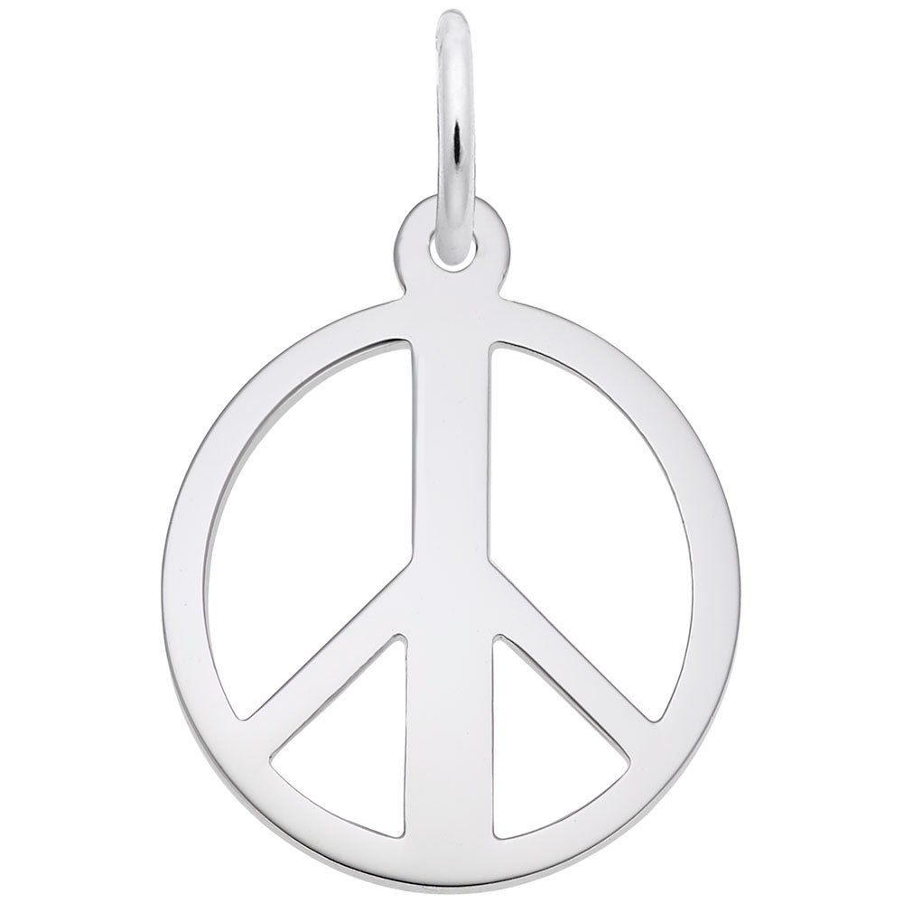Rembrandt Charms Peace Symbol Charm Sterling Silver