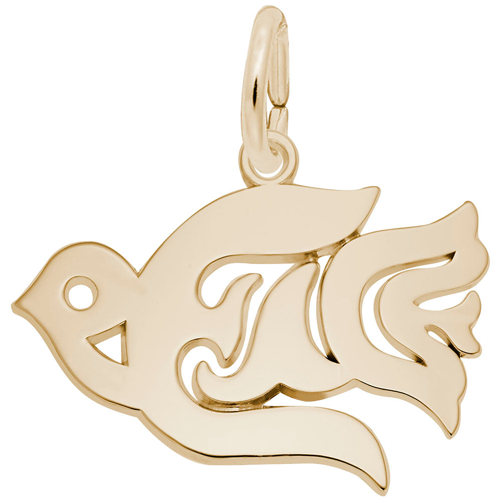 Rembrandt Charms Peace Dove Charm 14k Gold