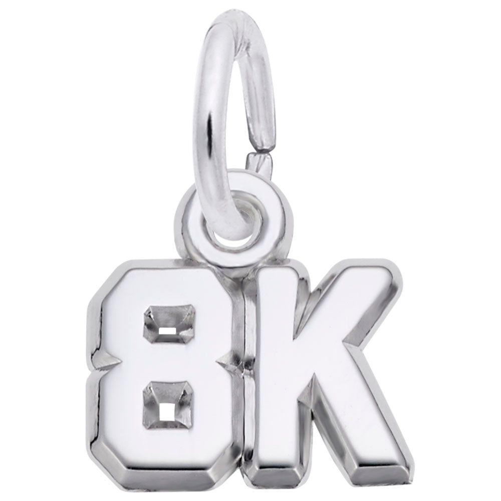 Rembrandt Charms 8K Race Accent Charm Sterling Silver