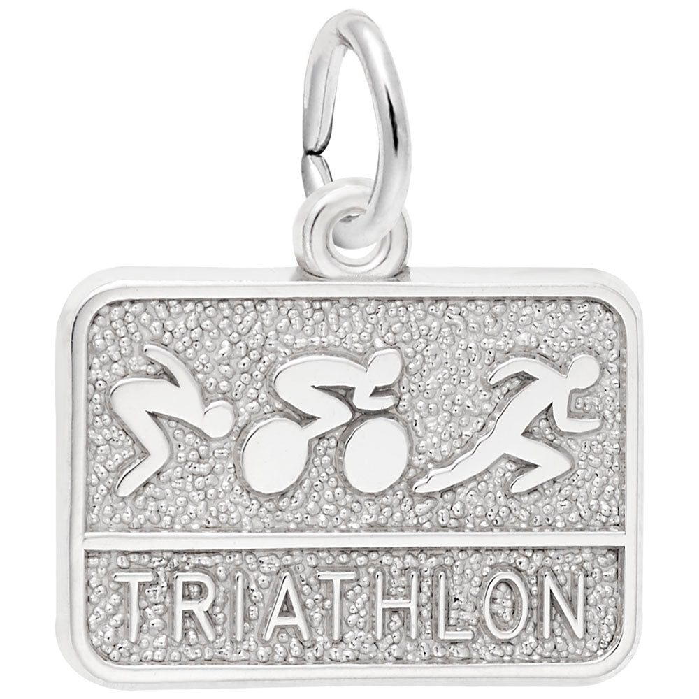 Rembrandt Charms Triathlon Charm Sterling Silver