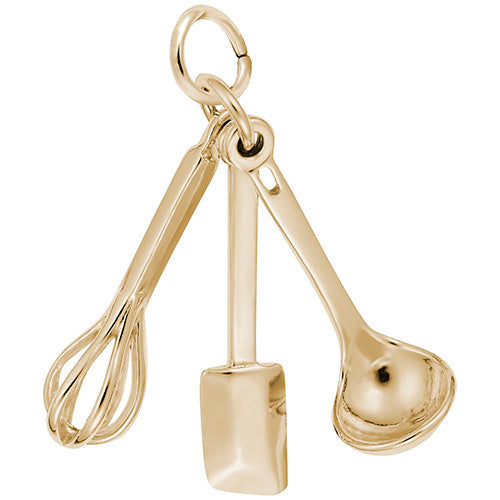 Rembrandt 14k Yellow Gold Cooking Utensils Charm