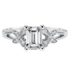 Artcarved Bridal Semi-Mounted with Side Stones Vintage Engagement Ring Camila 14K White Gold