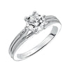 Artcarved Bridal Unmounted No Stones Classic Solitaire Engagement Ring Shana 14K White Gold
