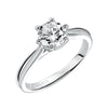 Artcarved Bridal Unmounted No Stones Classic Solitaire Engagement Ring Abigail 14K White Gold