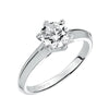 Artcarved Bridal Mounted with CZ Center Classic Solitaire Engagement Ring Stacy 14K White Gold