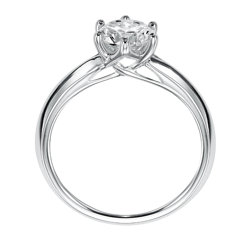 Artcarved Bridal Unmounted No Stones Classic Solitaire Engagement Ring Stacy 14K White Gold
