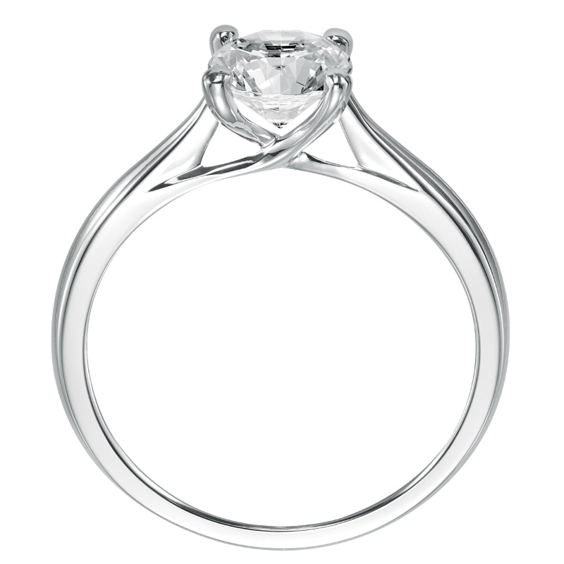 Artcarved Bridal Mounted with CZ Center Classic Solitaire Engagement Ring Lindsey 14K White Gold
