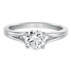 Artcarved Bridal Mounted with CZ Center Classic Solitaire Engagement Ring Lana 14K White Gold