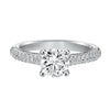 Artcarved Bridal Mounted with CZ Center Classic Engagement Ring Colleen 14K White Gold