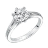 Artcarved Bridal Unmounted No Stones Classic Solitaire Engagement Ring Sylvia 14K White Gold
