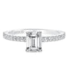 Artcarved Bridal Mounted with CZ Center Classic Engagement Ring Sybil 14K White Gold
