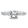 Artcarved Bridal Mounted with CZ Center Contemporary Twist Engagement Ring Madeleine 14K White Gold