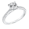 Artcarved Bridal Semi-Mounted with Side Stones Contemporary Twist Engagement Ring Carmen 14K White Gold