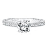 Artcarved Bridal Mounted with CZ Center Contemporary Twist Diamond Engagement Ring Juno 14K White Gold