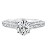 Artcarved Bridal Semi-Mounted with Side Stones Vintage Filigree Diamond Engagement Ring Ramona 14K White Gold