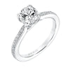 Artcarved Bridal Semi-Mounted with Side Stones Classic Diamond Engagement Ring Zelda 14K White Gold
