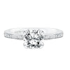 Artcarved Bridal Semi-Mounted with Side Stones Classic Diamond Engagement Ring Zelda 14K White Gold