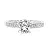Artcarved Bridal Semi-Mounted with Side Stones Vintage Filigree Diamond Engagement Ring Vera 18K White Gold