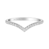 Artcarved Bridal Mounted with Side Stones Classic Diamond Wedding Band Madelyn 14K White Gold