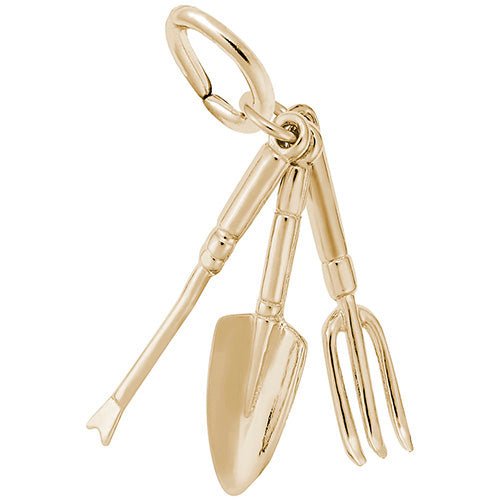 Rembrandt 14k Yellow Gold Gardening Tools Charm