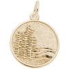 Rembrandt 14k Yellow Gold Mountain Scene Charm