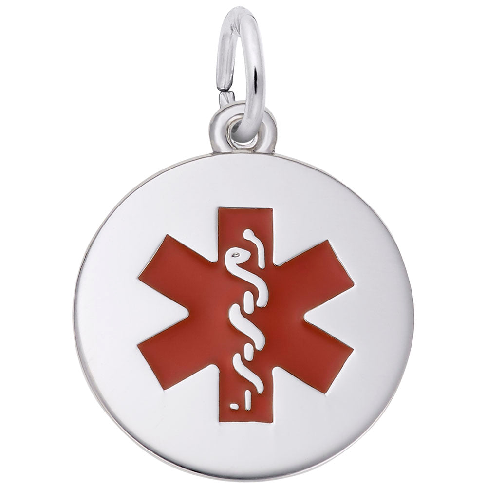 Rembrandt Charms Medical Painted Symbol Charm Sterling Silver