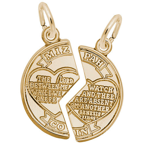 Rembrandt 14k Yellow Gold Mizpah 2 Piece Charm