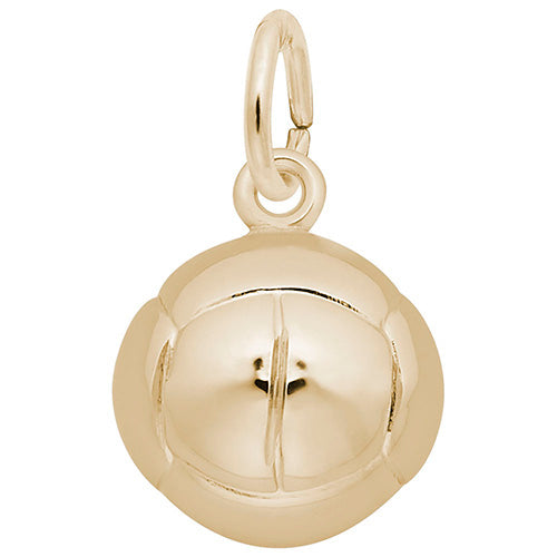 Rembrandt 14k Yellow Gold Round Volley Ball Charm