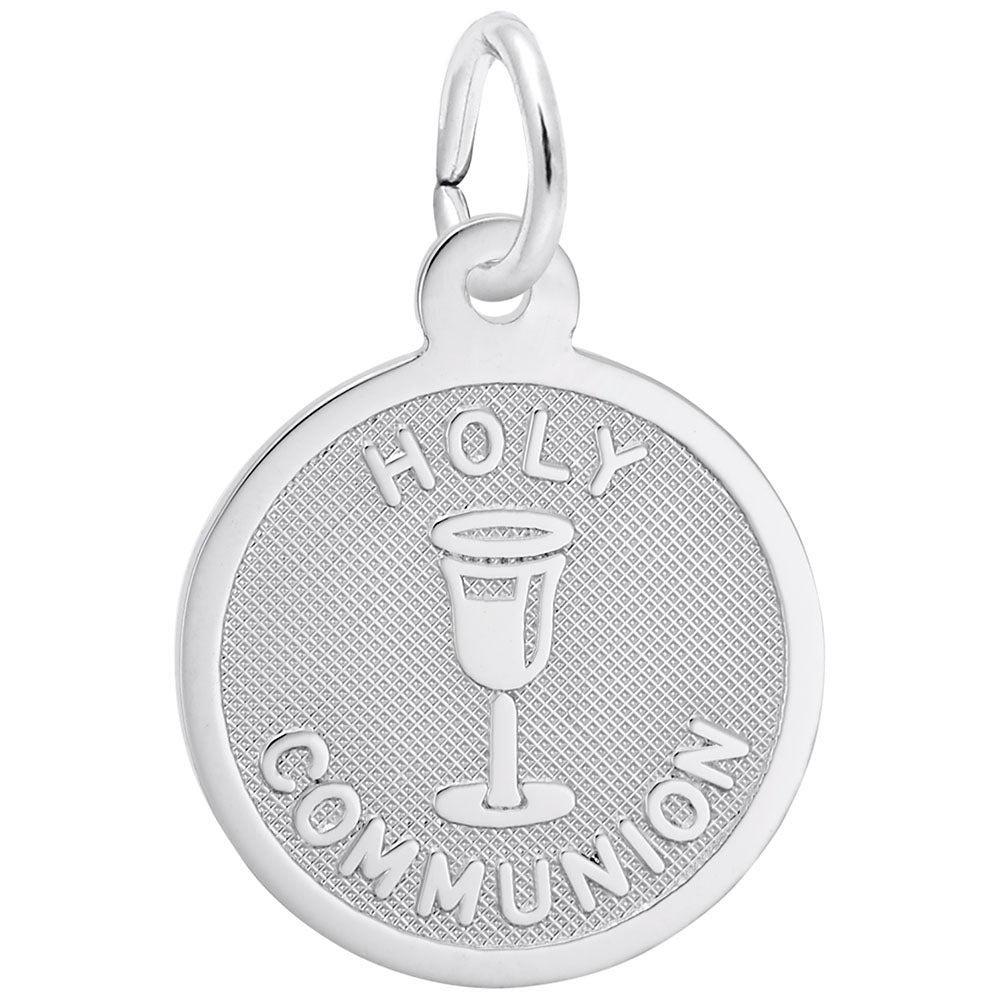 Rembrandt Charms Petite Holy Communion Disc Charm Sterling Silver