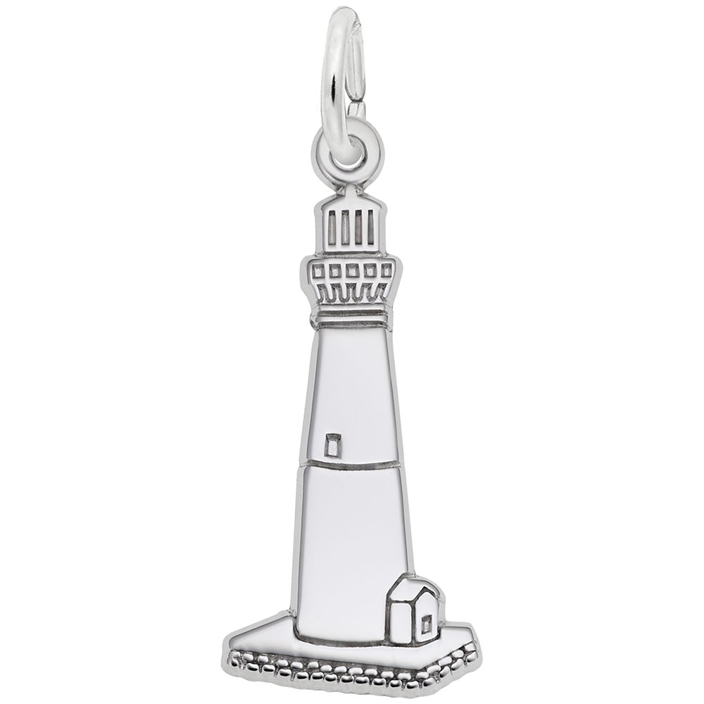 Rembrandt Charms Barnegat, NJ Lt House Charm Sterling Silver