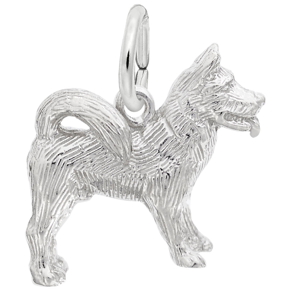 Rembrandt Charms Akita Dog Charm Sterling Silver