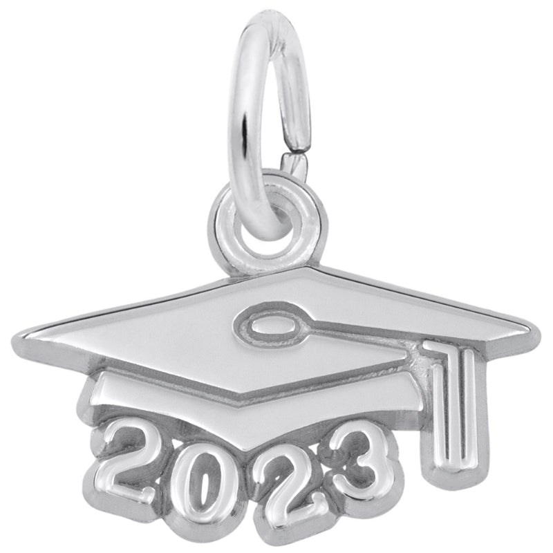 Rembrandt Sterling Silver White Grad Cap 2023