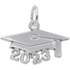 Rembrandt Sterling Silver White Grad Cap 2023 Large