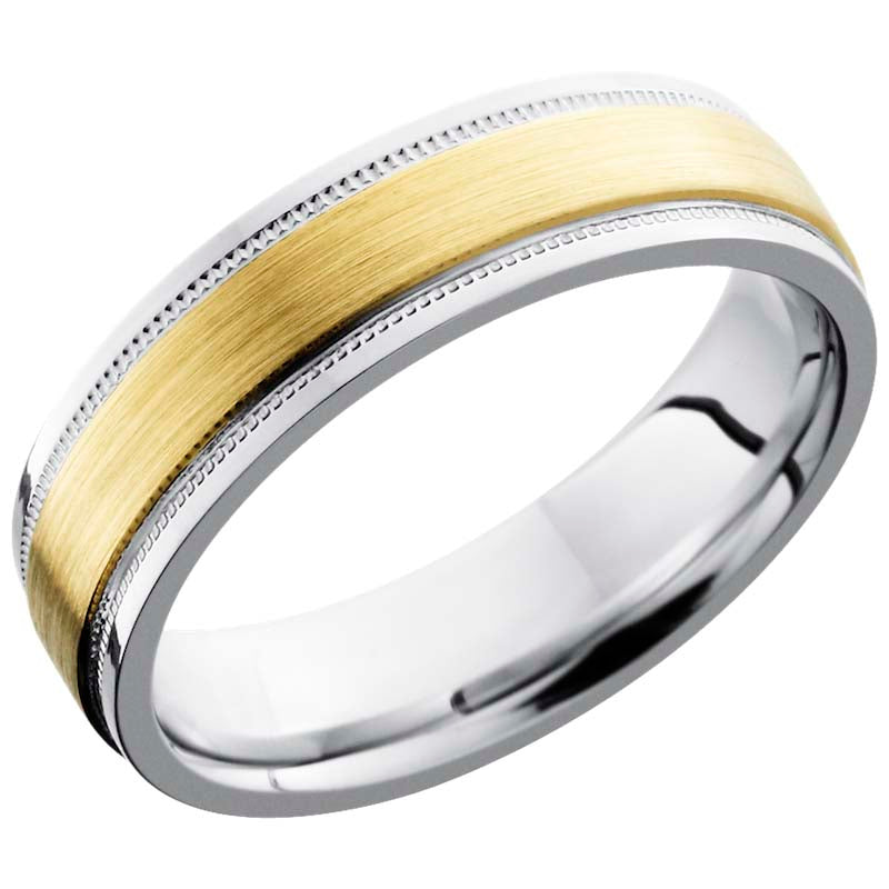 Lashbrook White & Yellow Titanium 6mm Men's Wedding Band